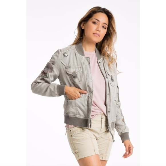 Marrakech Aria Embroidered Bomber Jacket - Picture 2 of 4